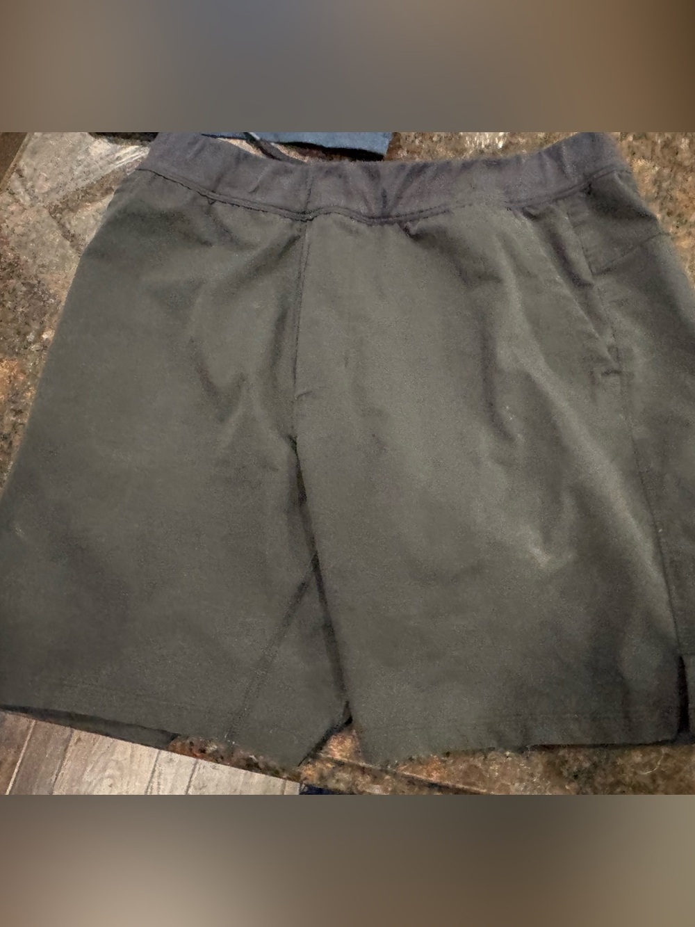 Men's public Rec Black Athletic Shorts with Elastic Waist 7 inch inseam lined